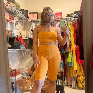 Two Piece Cami Biker Short set